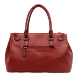 Red Textured Padlock Satchel