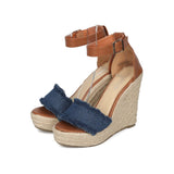 FINAL SALE - Denim Wedge Sandal